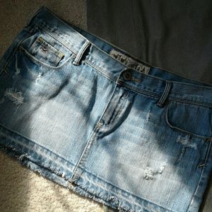 Hollister Blue Jean Mini Skirt